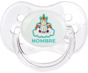 Unicornio con alas en la nube con nombre: Chupete Cereza