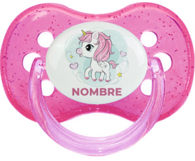 Pony rosa corazón con nombre: Chupete Cereza