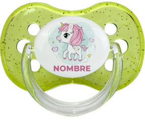 Pony rosa corazón con nombre: Chupete Cereza