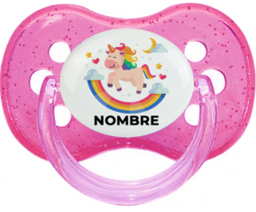 Unicornio arco iris con nombre: Chupete Cereza