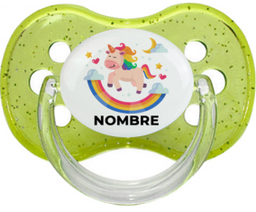 Unicornio arco iris con nombre: Chupete Cereza