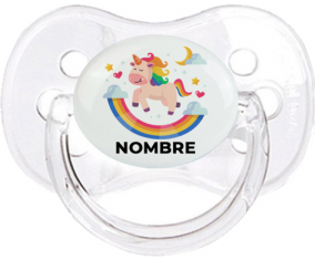 Unicornio arco iris con nombre: Chupete Cereza