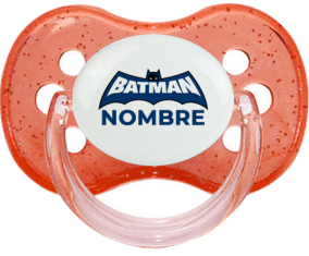 Logotipo azul de Batman con nombre: Chupete Cereza
