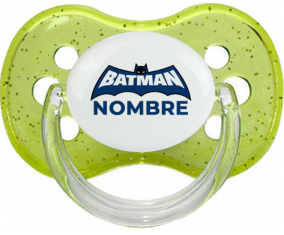 Logotipo azul de Batman con nombre: Chupete Cereza