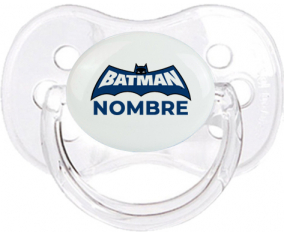 Logotipo azul de Batman con nombre: Chupete Cereza