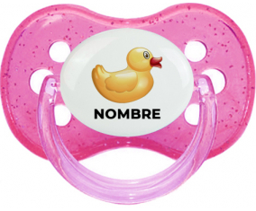 Juguetes de juguete patito amarillo con nombre: Chupete Cereza