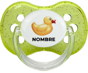 Juguetes de juguete patito amarillo con nombre: Chupete Cereza