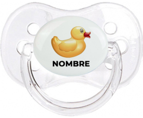 Juguetes de juguete patito amarillo con nombre: Chupete Cereza