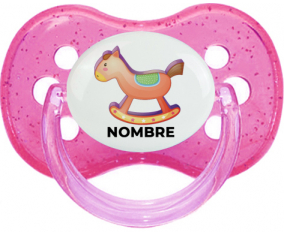 Juguetes de juguete Caballo mecedor de madera con nombre: Chupete Cereza