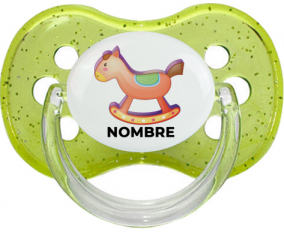 Juguetes de juguete Caballo mecedor de madera con nombre: Chupete Cereza