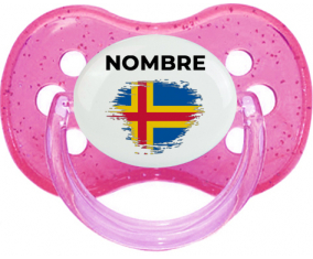 Efecto pincel de bandera Aland Islands con nombre: Chupete Cereza