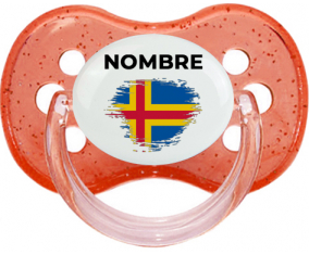 Efecto pincel de bandera Aland Islands con nombre: Chupete Cereza