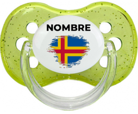 Efecto pincel de bandera Aland Islands con nombre: Chupete Cereza
