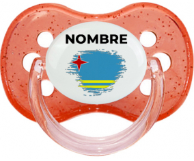 Bandera del efecto pincel Aruba con nombre: Chupete Cereza