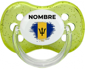 Bandera de efecto pincel de Barbados con nombre: Chupete Cereza