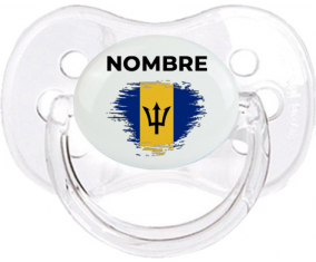 Bandera de efecto pincel de Barbados con nombre: Chupete Cereza