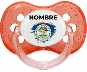 Bandera del efecto pincel de Belice con nombre: Chupete Cereza