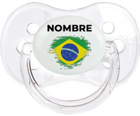 Bandera del efecto pincel de Brasil con nombre: Chupete Cereza