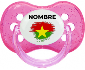 Bandera del efecto pincel de Burkina Faso con nombre: Chupete Cereza