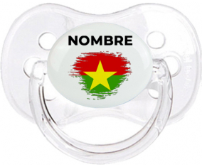 Bandera del efecto pincel de Burkina Faso con nombre: Chupete Cereza