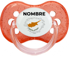 Bandera del efecto pincel chipriota con nombre: Chupete Cereza