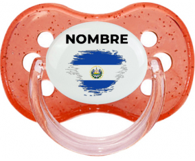 Efecto pincel de bandera El Salvador con nombre: Chupete Cereza