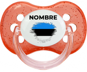 Bandera del efecto pincel estonio con nombre: Chupete Cereza