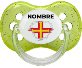 Bandera de pincel Guernsey con nombre: Chupete Cereza