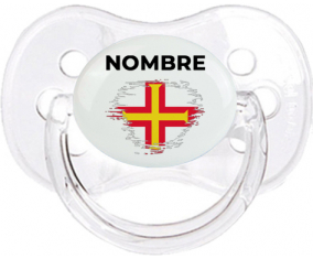 Bandera de pincel Guernsey con nombre: Chupete Cereza