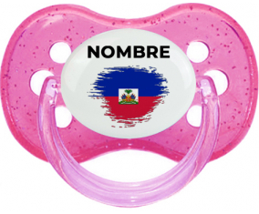 Bandera del efecto pincel de Haití con nombre: Chupete Cereza