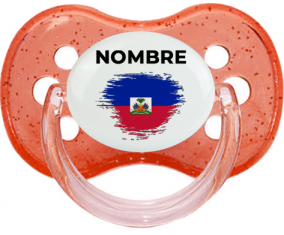 Bandera del efecto pincel de Haití con nombre: Chupete Cereza