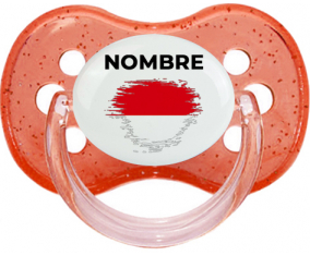 Bandera del efecto pincel de Indonesia con nombre: Chupete Cereza