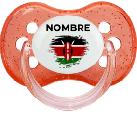 Bandera del efecto pincel de Kenia con nombre: Chupete Cereza