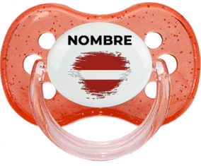 Efecto pincel de bandera Letonia con nombre: Chupete Cereza