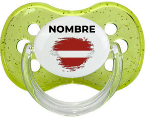 Efecto pincel de bandera Letonia con nombre: Chupete Cereza