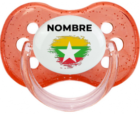 Bandera del efecto pincel de Myanmar con nombre: Chupete Cereza