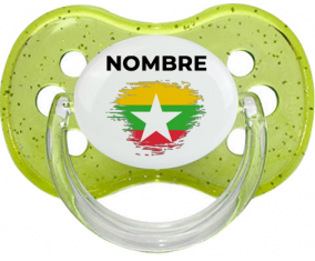 Bandera del efecto pincel de Myanmar con nombre: Chupete Cereza