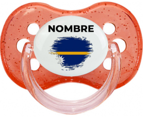 Bandera del efecto pincel Nauru con nombre: Chupete Cereza