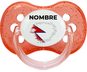 Bandera del efecto pincel de Nepal con nombre: Chupete Cereza