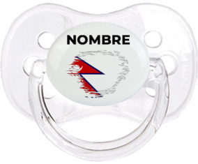 Bandera del efecto pincel de Nepal con nombre: Chupete Cereza