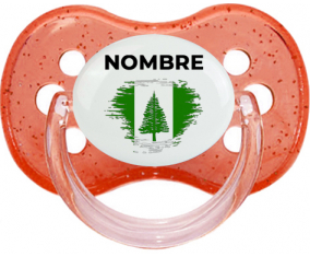 Bandera del efecto pincel de la isla Norfolk con nombre: Chupete Cereza