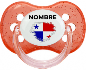 Bandera de efecto cepillo de Panamá con nombre: Chupete Cereza
