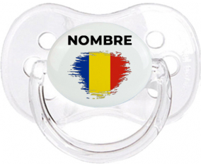 Efecto pincel de bandera Rumania con nombre: Chupete Cereza