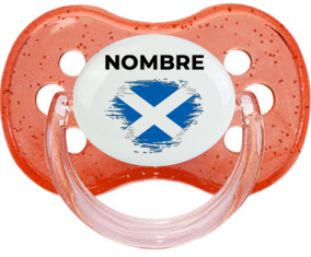 Bandera del efecto pincel de Escocia con nombre: Chupete Cereza