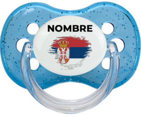 Bandera de efecto cepillo de Serbia con nombre: Chupete Cereza personnalisée