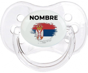 Bandera de efecto cepillo de Serbia con nombre: Chupete Cereza