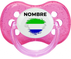 Bandera del efecto pincel de Sierra Leona con nombre: Chupete Cereza