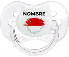 Bandera del efecto pincel de Singapur con nombre: Chupete Cereza