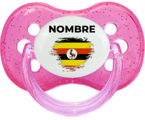 Bandera del efecto pincel de Uganda con nombre: Chupete Cereza