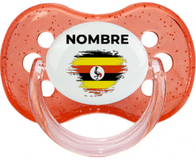 Bandera del efecto pincel de Uganda con nombre: Chupete Cereza